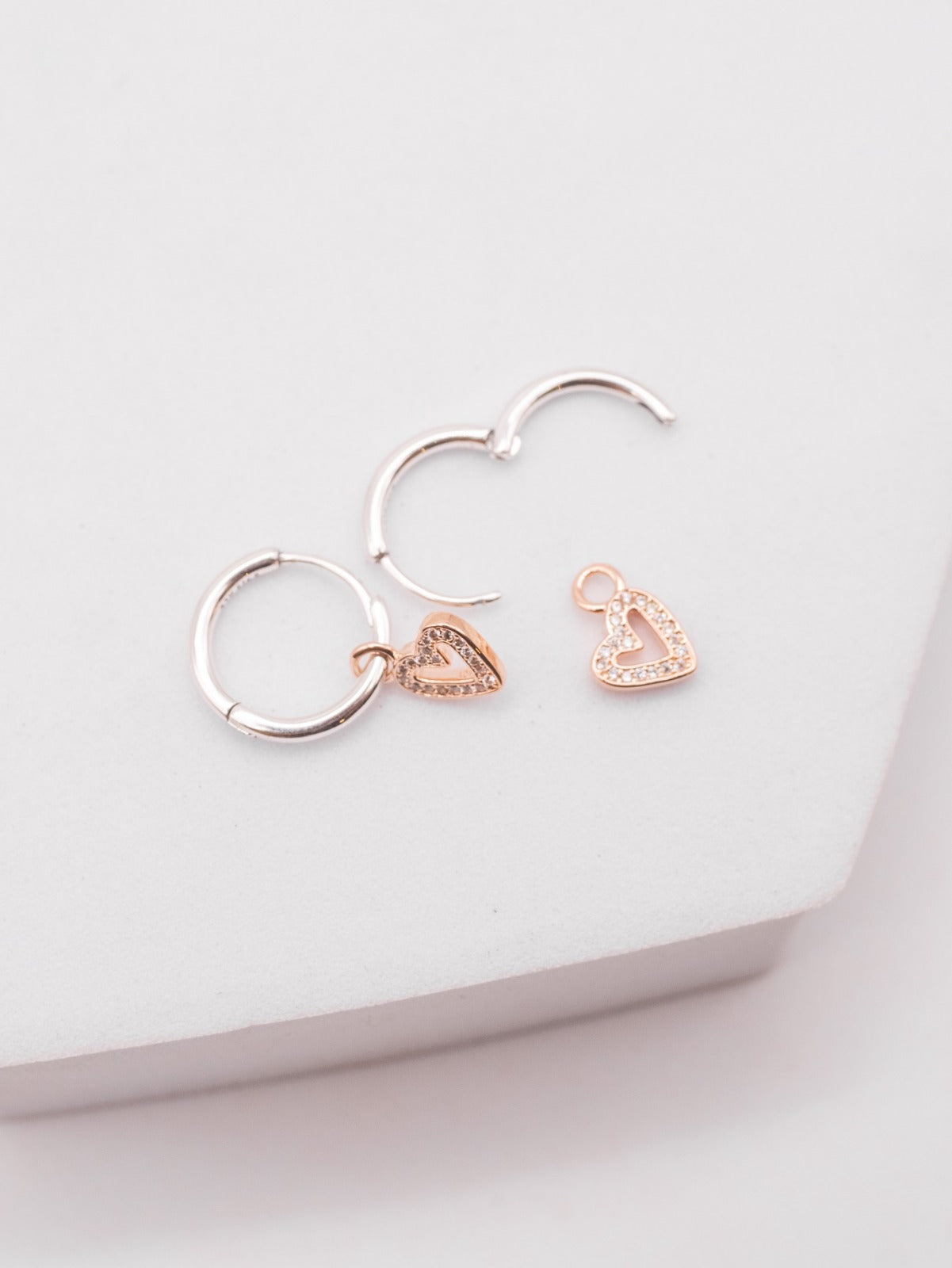 Set Pandora Corazón Resplandeciente dos Tonos