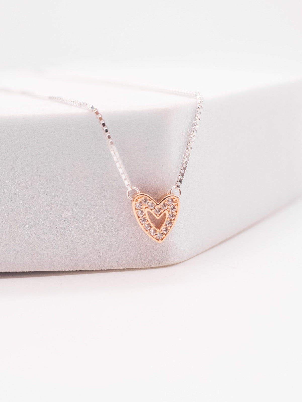 Set Pandora Corazón Resplandeciente dos Tonos