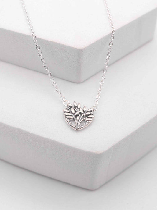 Collar Pandora Corazón con Árbol de la Familia